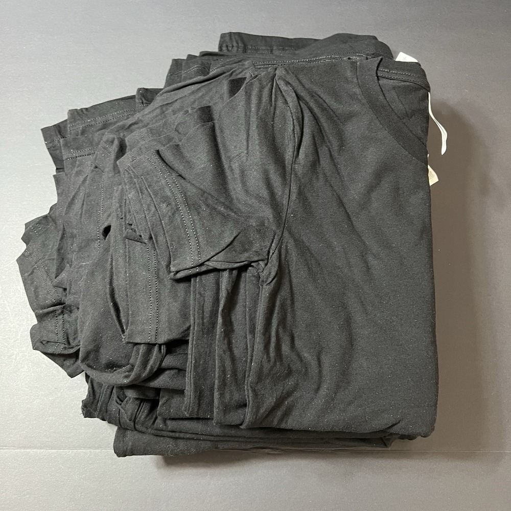Bella Canvas Lot of 17 New Black T-Shirts Men's Short Sleeve Crew Neck Basic Tee
